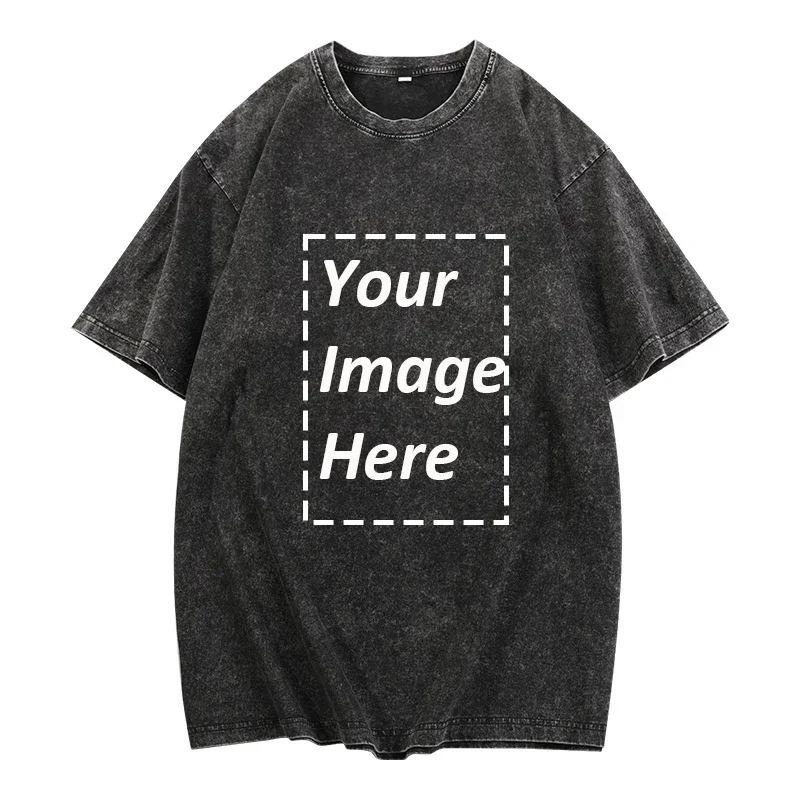 Vintage Fashion Eu - เสื้อยืดโอเวอร์ไซส์พิมพ์ลายวินเทจ น้ำหนัก 230 กรัม สำหรับผู้ชายและผู้หญิง สไตล์สตรีท