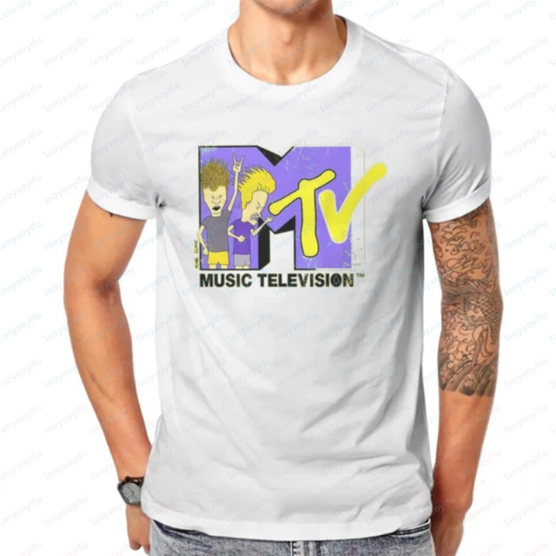 Vintage Fashion For Sale - เอ็มทีวี เซลล์ บีวิส แอนด์ บัตเฮดเสื้อยืดพิมพ์ลายการ์ตูนตลกๆ วินเทจ