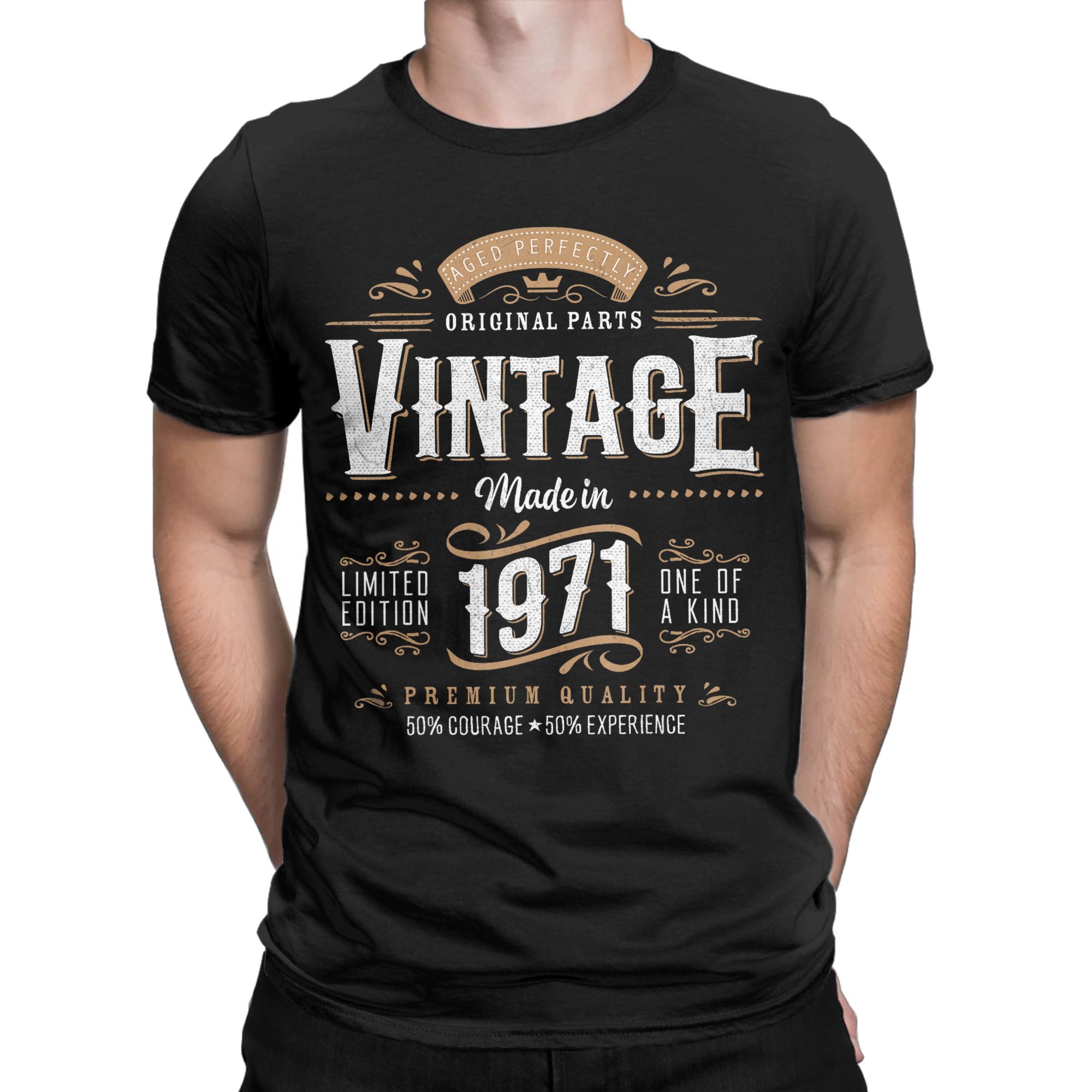 Vintage Fashion Ideas - เสื้อยืดวินเทจปี 1971 สำหรับผู้ชายและผู้หญิง ฉลองวันเกิดครบรอบ 55 ปี