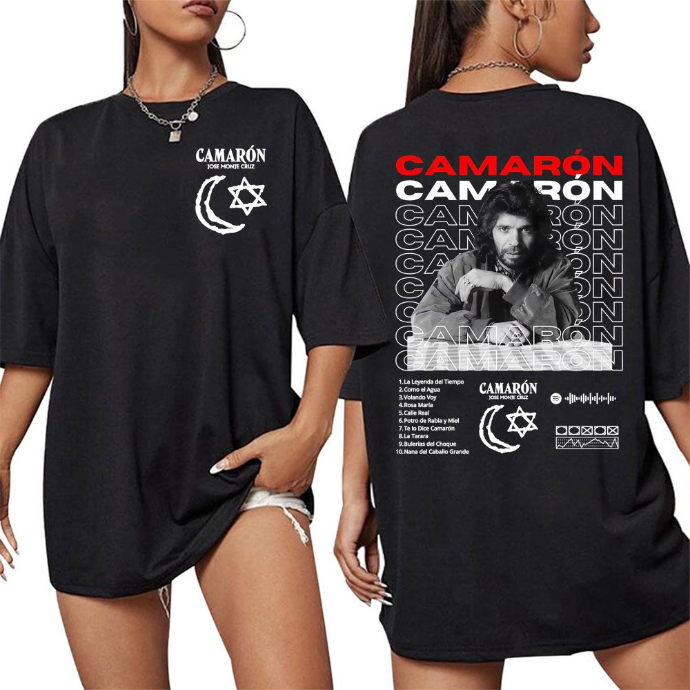 Vintage Fashion La - เสื้อยืดลายปกอัลบั้มวงร็อค Camaron De La Isla สำหรับผู้ชายและผู้หญิง