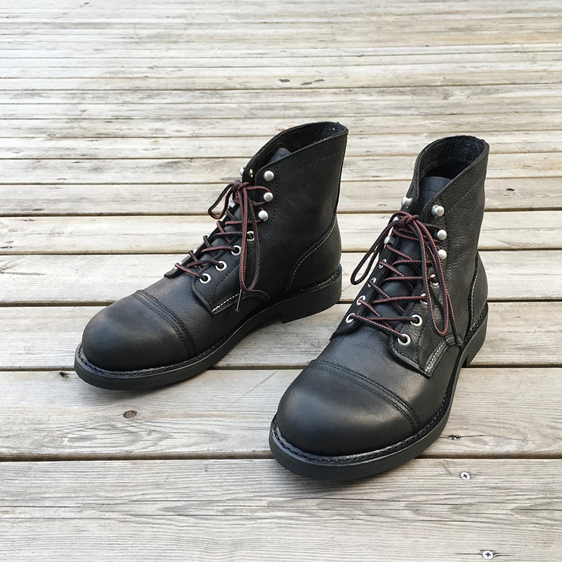 Vintage Fashion Luxury - รองเท้าผู้ชายใหม่รองเท้าแบรนด์หรู Vintage Men รองเท้าหนังวัว Goodyear Welted