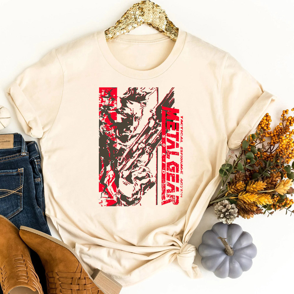 Vintage Fashion For Sale - เสื้อยืดเมทัลเกียร์โซลิดวัยรุ่น น่ารักสไตล์วินเทจ แฟชั่นเกาหลี ลดราคาสุดคุ้ม แฟชั่นเกาหลี คาวาอี้