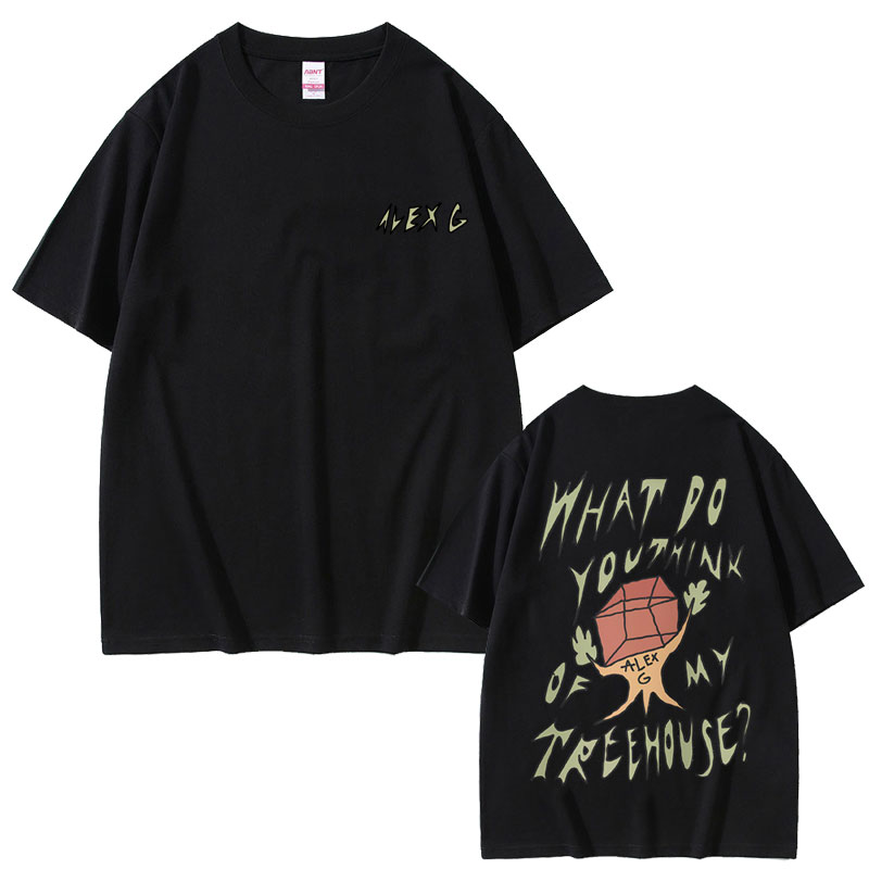 Vintage Fashion Eu - เสื้อยืดพิมพ์ลายกราฟิก ALEX g treehouse สำหรับนักร้องผ้าฝ้ายลำลองผู้ชายผู้หญิงเสื้อยืดไซส์ยุโรป unisex