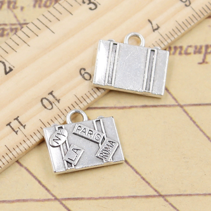 Vintage Fashion La - 10pcs Charms กระเป๋าเดินทาง NEW YORK PARIS