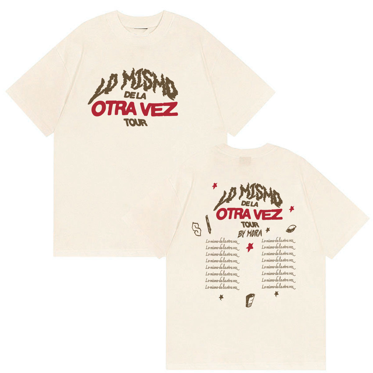 Vintage Fashion La - เสื้อยืดพิมพ์ลาย Mora Lo Mismo De La