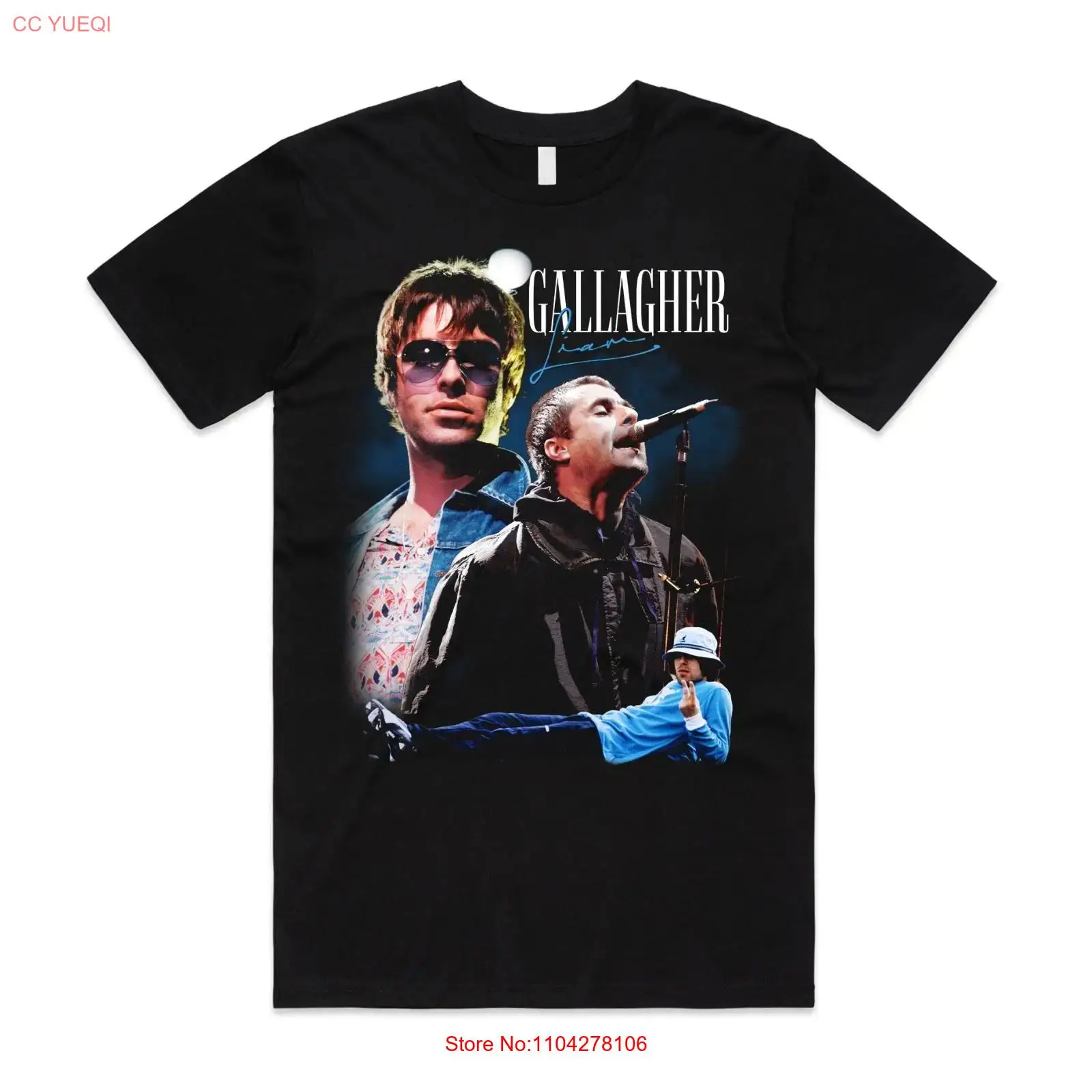 Vintage Fashion Eu - เสื้อยืด Liam Gallagher Homage สไตล์เรโทร วินเทจ