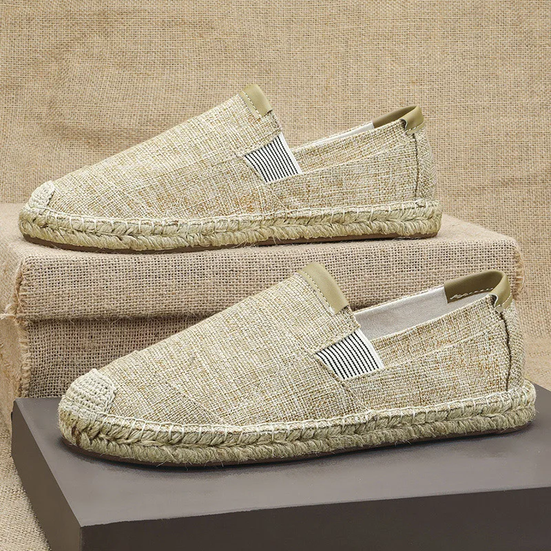 Vintage Fashion For Sale - แฟชั่นEspadrillesรองเท้าสําหรับชายสไตล์วินเทจAnti-Slip Casualรองเท้า 2025 ฤดูใบไม้ผลิขายร้อนผู้ชายรองเท้าผ้าใบผ้าลินินชายรองเท้า