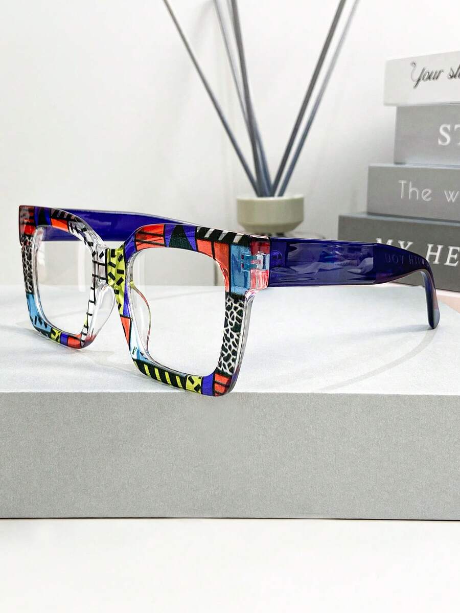 แว่นตาแฟชั่นกรอบใหญ่ลายดอกไม้ส - Vintage Fashion Prints บทวิจารณ์และราคา