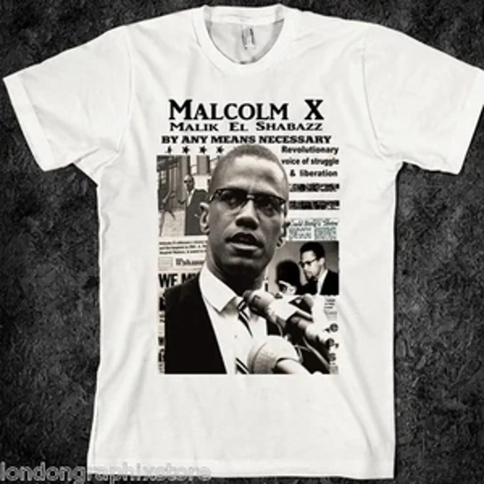 เสื้อยืด Malcolm X สีดำ ลาย Bl - Vintage Fashion History บทวิจารณ์และราคา
