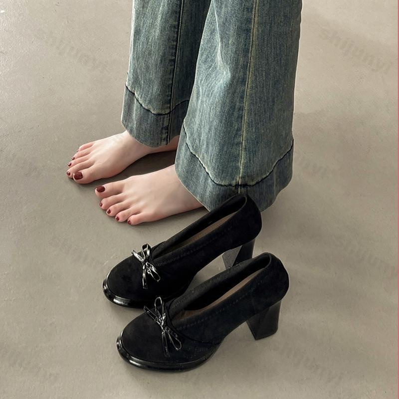 รองเท้าส้นสูงผู้หญิง ฤดูใบไม้ผ - Vintage Fashion Luxury บทวิจารณ์และราคา