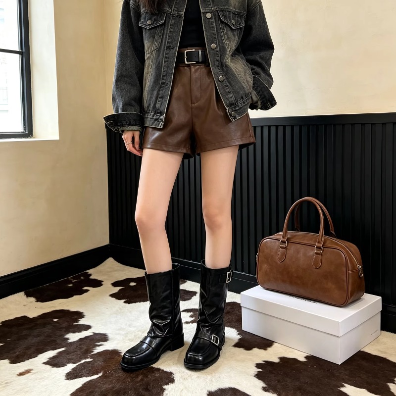 รองเท้าบูทข้อสั้นผู้หญิงแบบรูด - Vintage Fashion Prints บทวิจารณ์และราคา