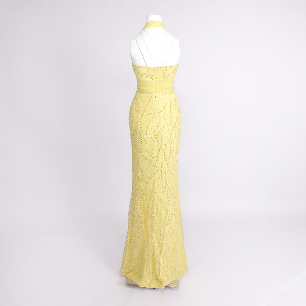 ชุดราตรีสีเหลืองวินเทจประดับเล - Vintage Fashion Exhibition บทวิจารณ์และราคา