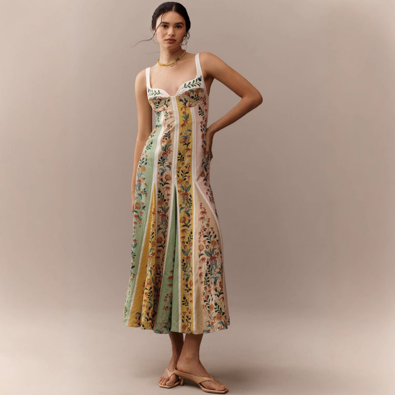 แฟชั่นผู้หญิงที่สง่างามแขนกุดช - Vintage Fashion Prints บทวิจารณ์และราคา