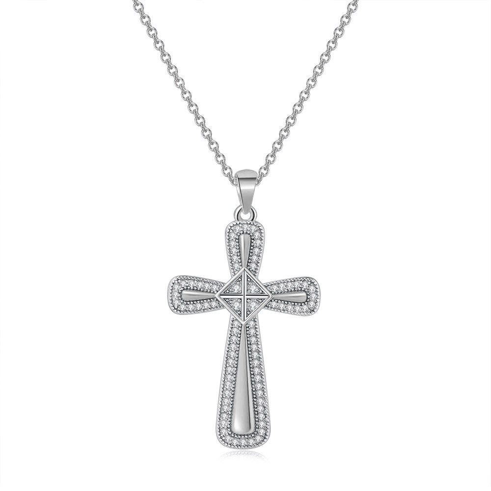เงินสี Cross จี้สร้อยคอ Vintag - Vintage Fashion Faire บทวิจารณ์และราคา