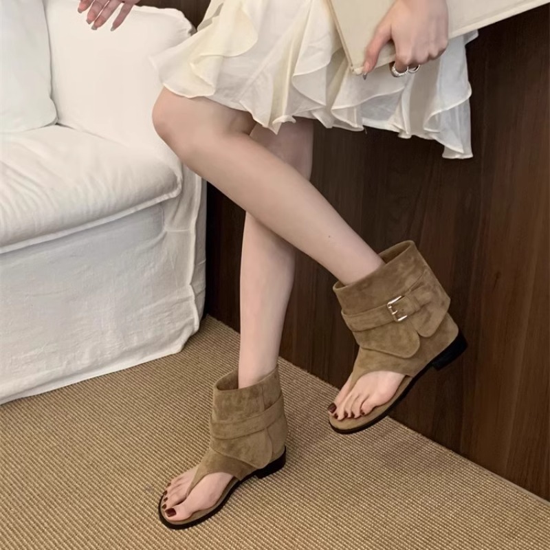 รองเท้าบูทเปิดนิ้วเท้าสำหรับผู - Vintage Fashion Luxury บทวิจารณ์และราคา