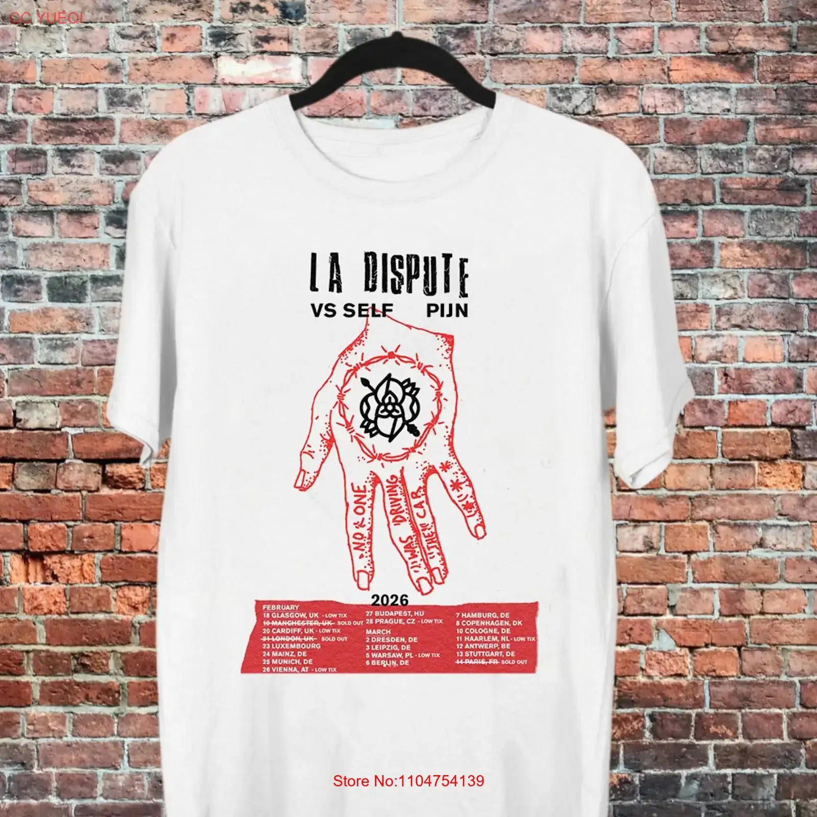 เสื้อยืด La Dispute Band Rock  - Vintage Fashion La บทวิจารณ์และราคา
