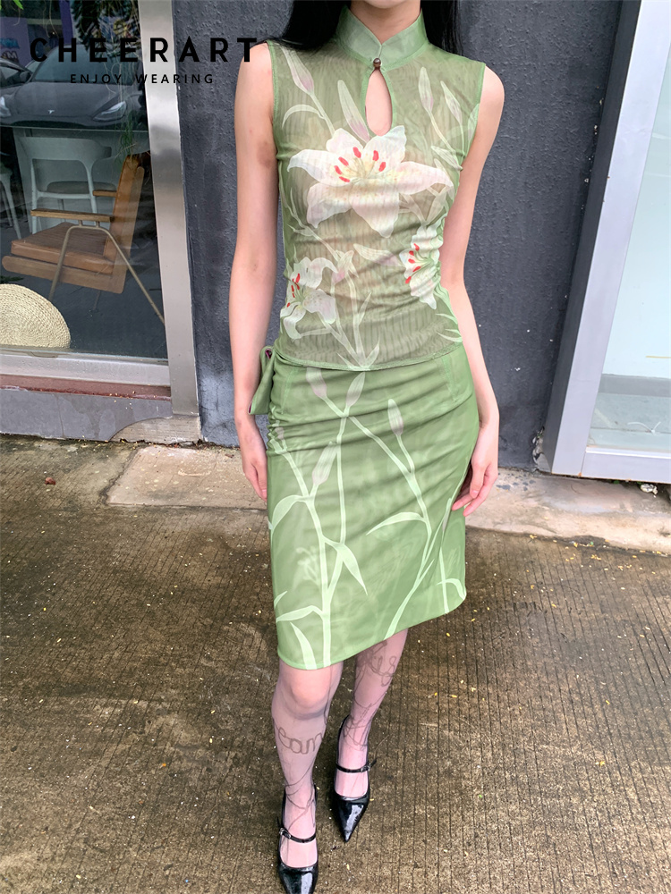 Cheerart ชุดสองชิ้นสำหรับผู้หญ - Vintage Fashion Fabrics บทวิจารณ์และราคา